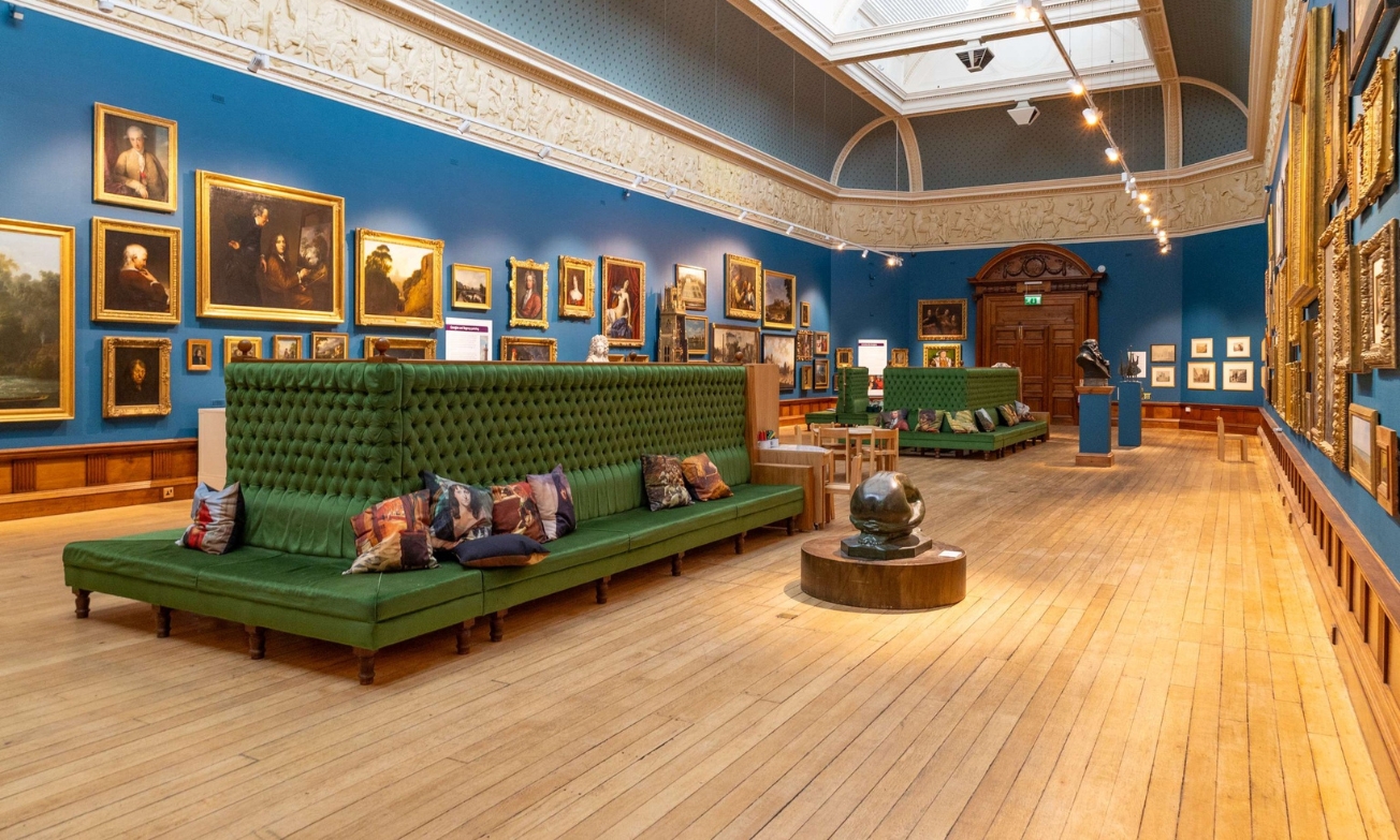 Permanent collection in the first floor gallery at Victoria Art Gallery